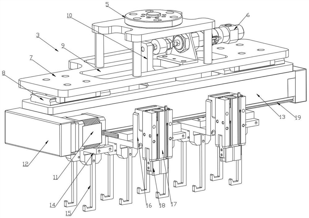 Intelligent feeding clamping jaw device