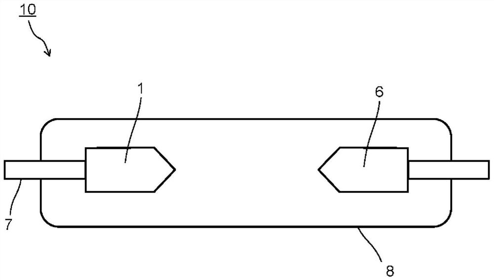 Cathode component for discharge lamp, and discharge lamp