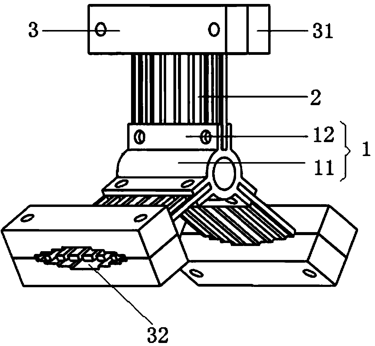 Nonlinear energy sink with segmented linear beams applied to rotor system