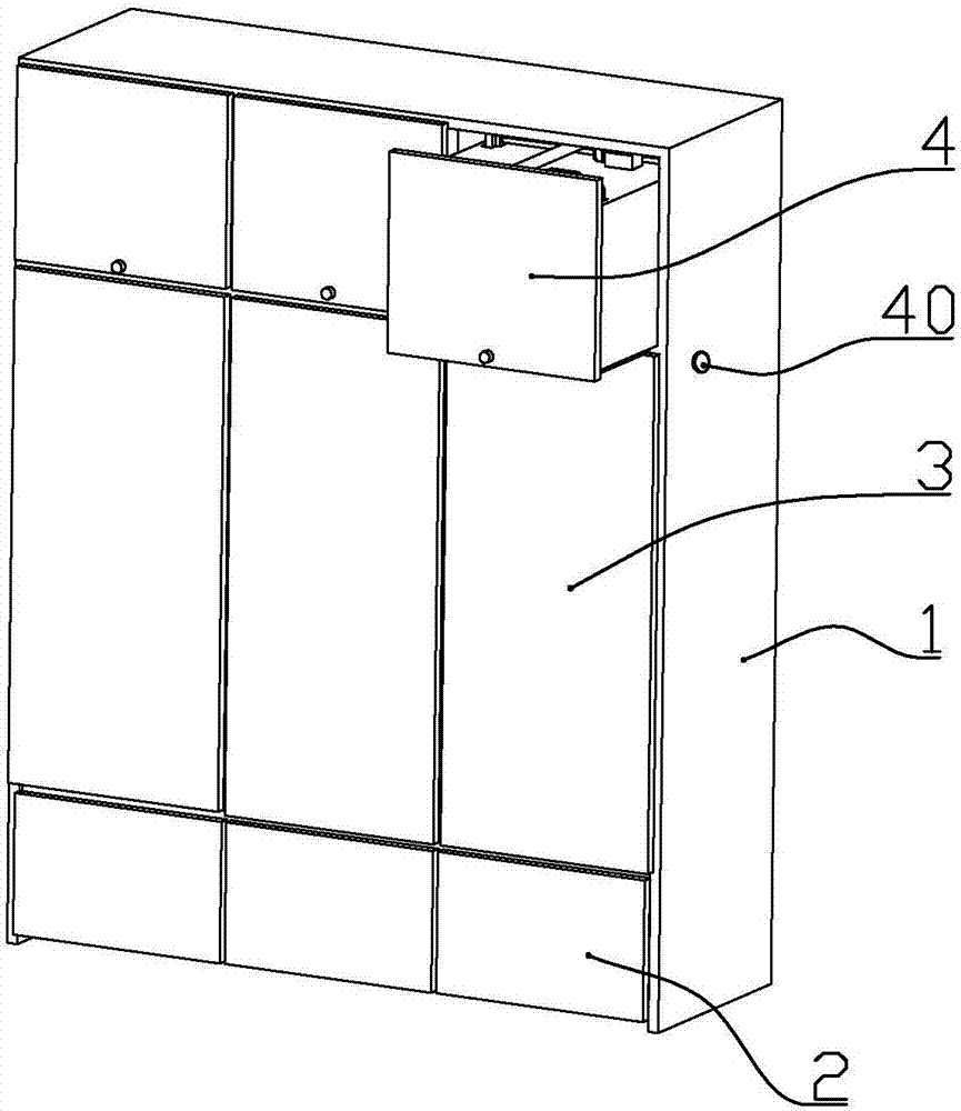 Intelligent wardrobe capable of facilitating storage and taking of high-position objects