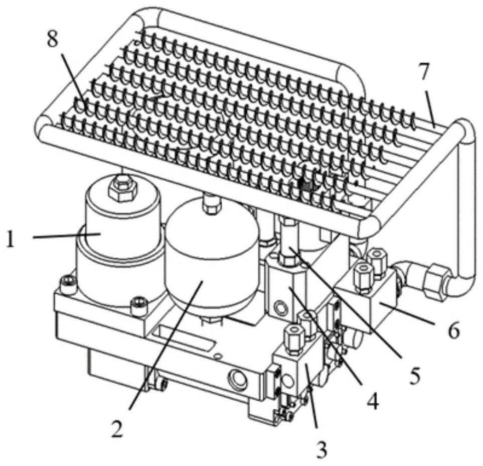 Hydraulic oil source system of quadruped robot