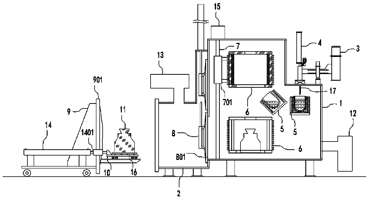 Large-sized high-temperature high-strength material vacuum precision casting equipment