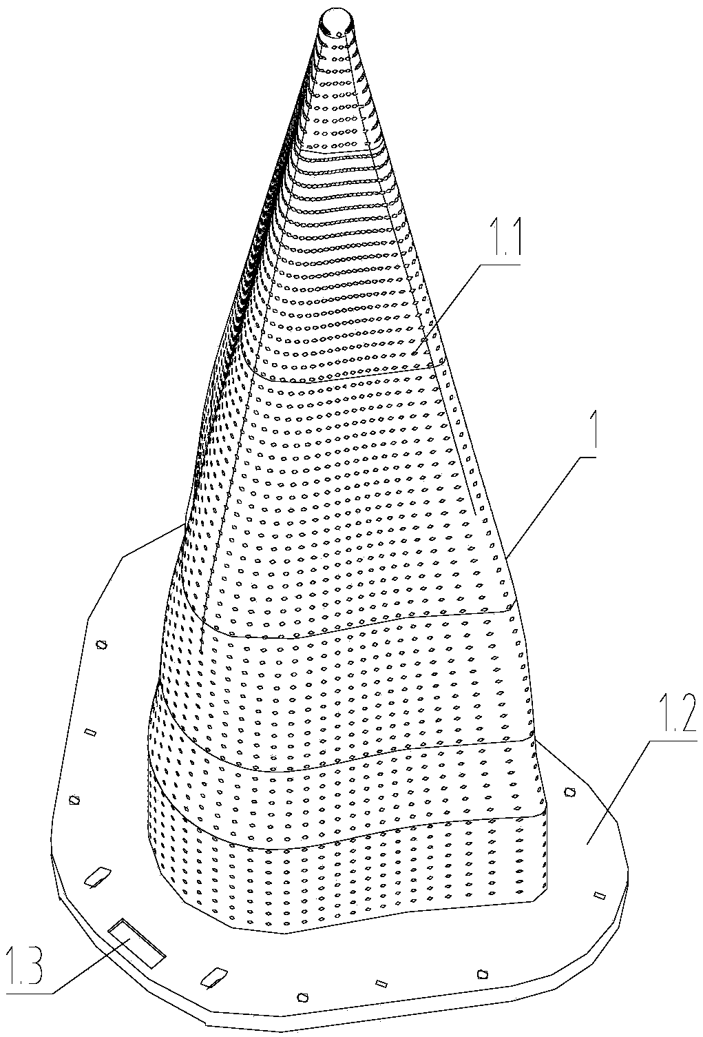 Special-shaped curved surface quasi-triaxial fabric, knitting process method thereof and application of fabric