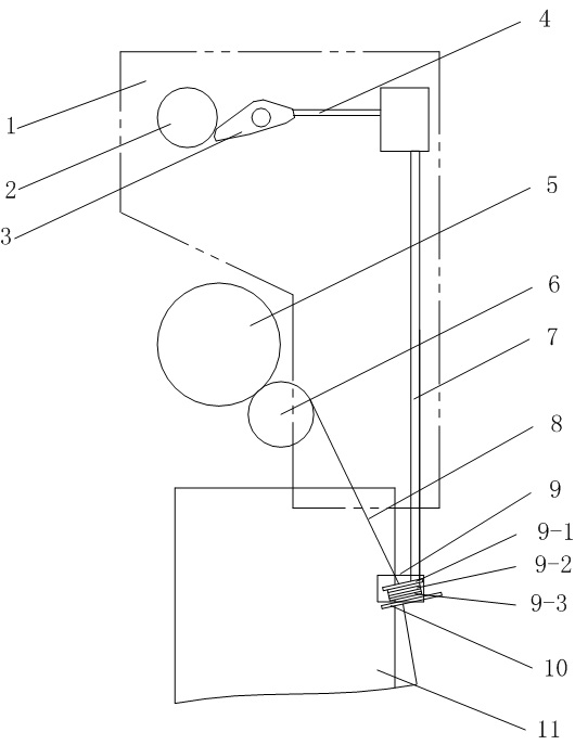 Device and method for grabbing cop yarns by automatic doffing trolley