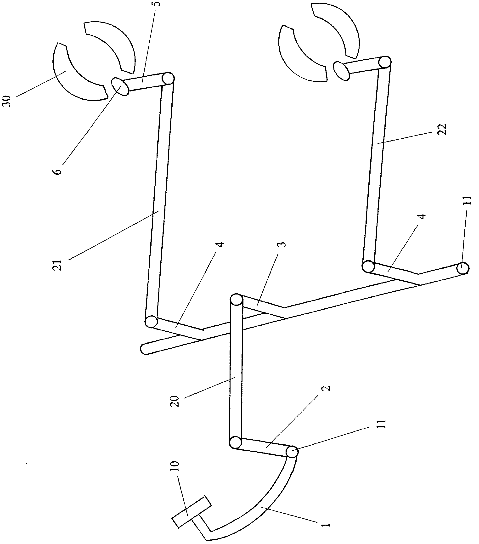 Manpower driving braking structure of rear wheels of motor tricycle and electro-tricycle