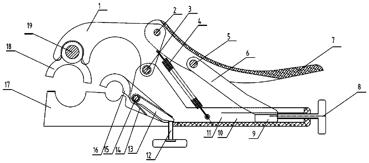 Insulating glove operation method broken lead clamp tool and use method