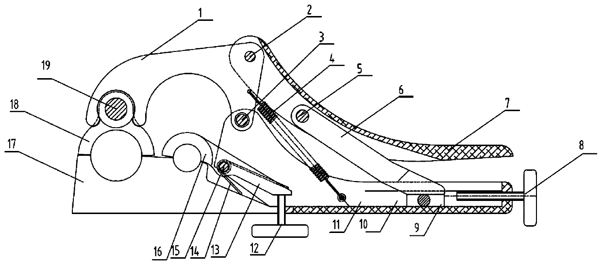 Insulating glove operation method broken lead clamp tool and use method