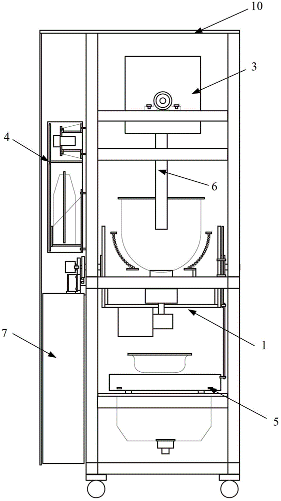 Dispensing device suitable for fully automatic cooking machines