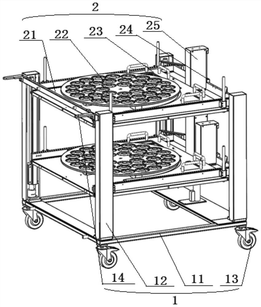 Multi-silicon-wafer transporting, taking and delivering vehicle