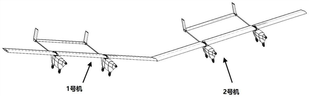 Stability augmentation control method for wingtip hinge combined type flying platform