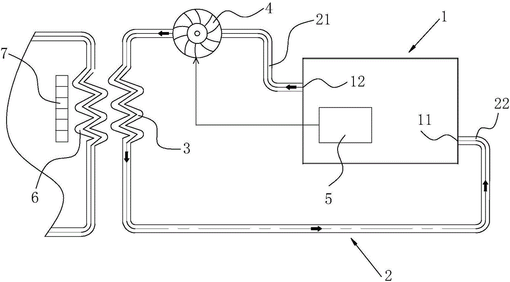 Cooling system for power battery of new-energy bus and new-energy bus