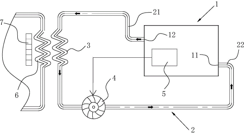 Cooling system for power battery of new-energy bus and new-energy bus