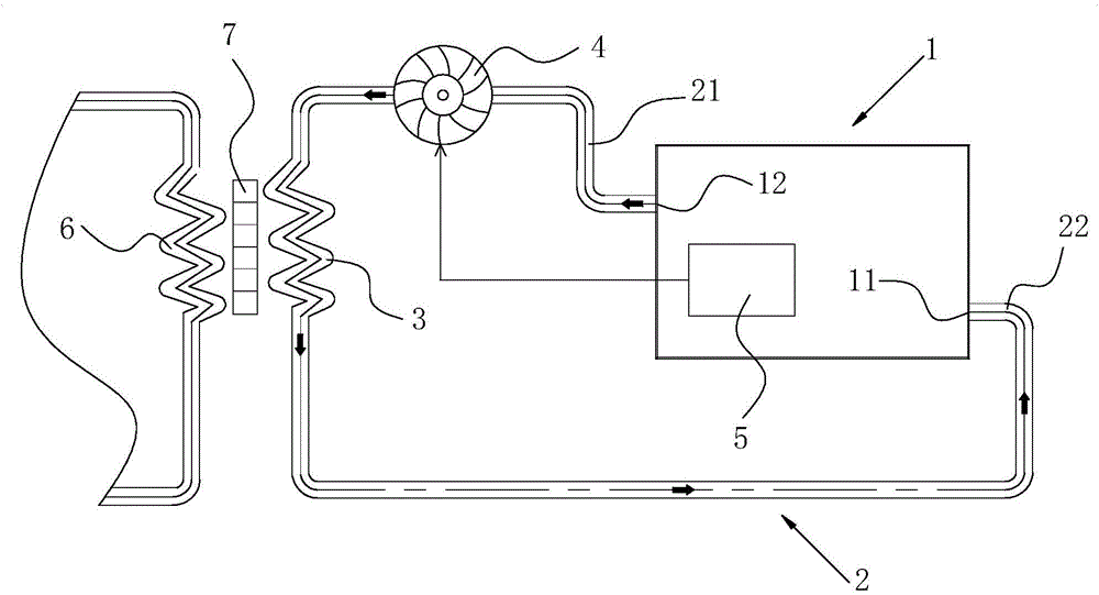 Cooling system for power battery of new-energy bus and new-energy bus