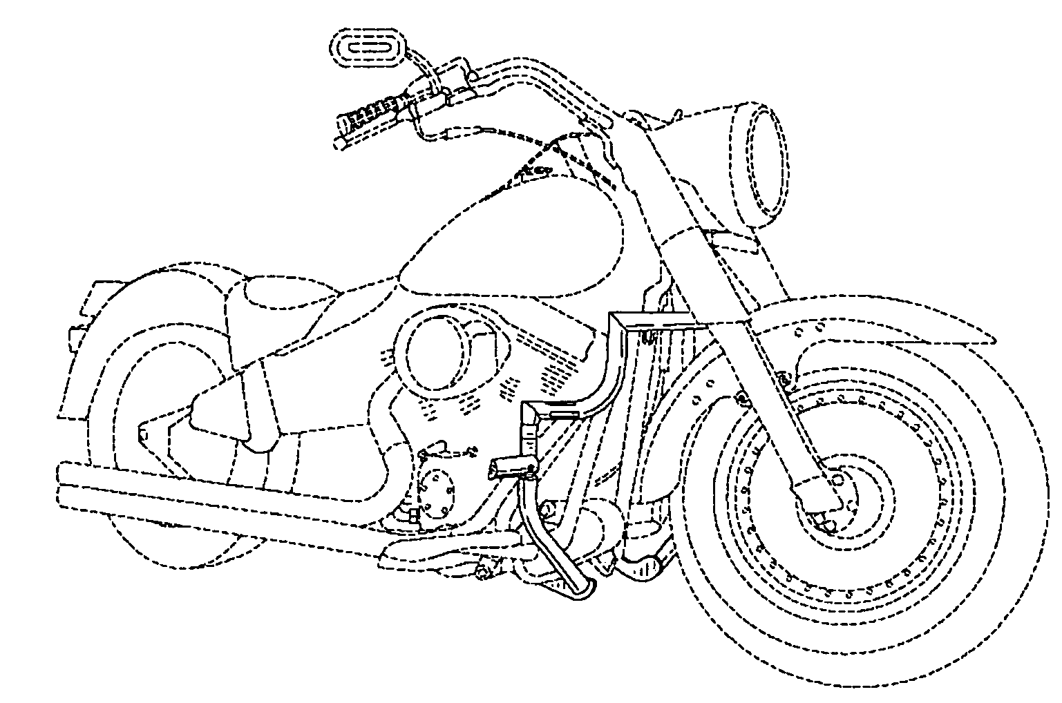 Motorcycle engine guard with retractable footrests