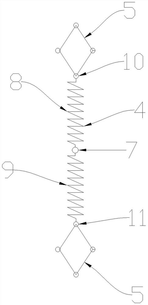 Four-connecting-rod type sea wave pressure power generation blanket