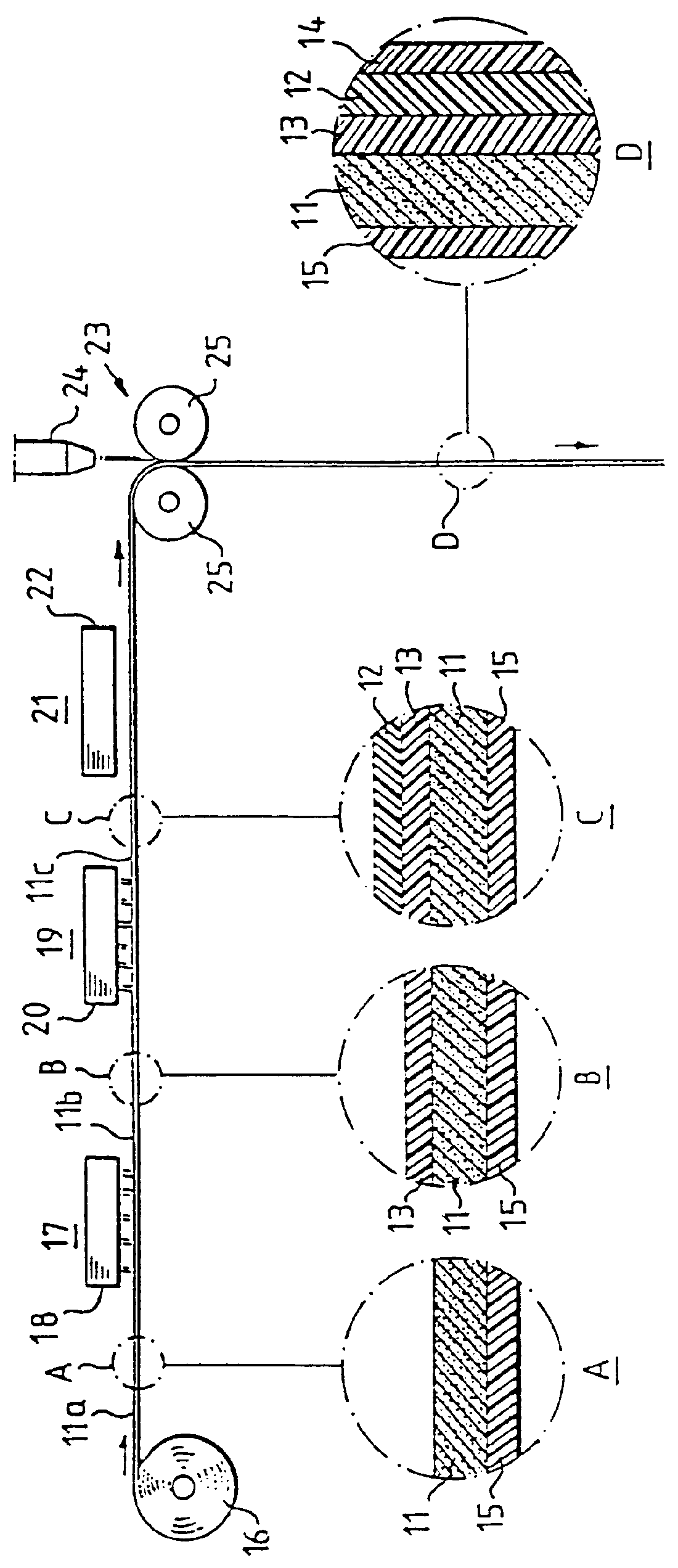 Laminated packaging material, a method of producing the material, and a packaging container produced from the material
