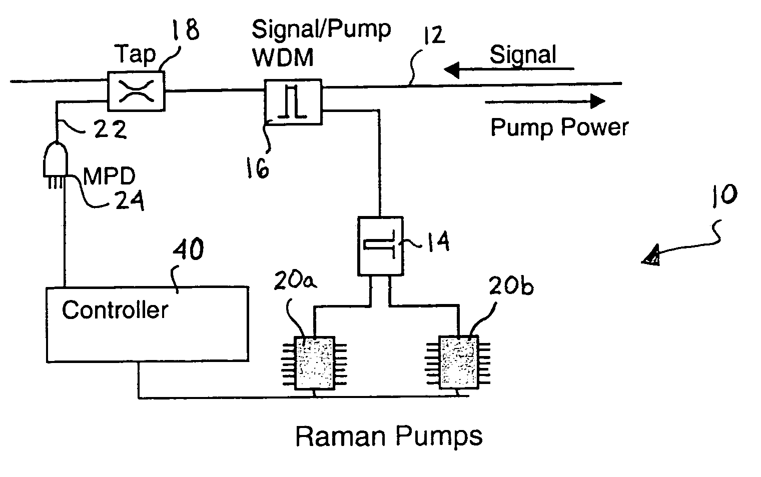 Automatic raman gain control