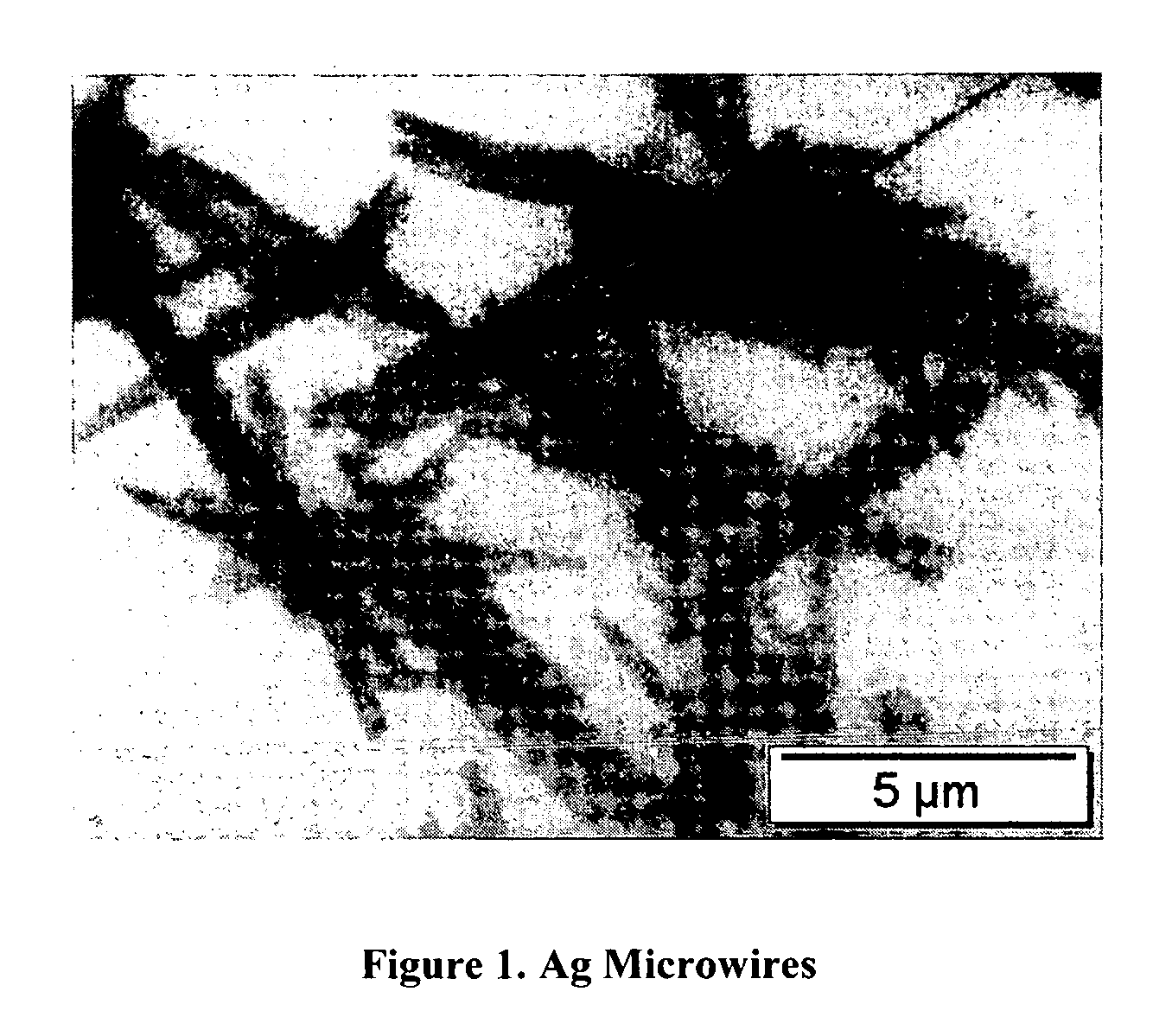 Silver microribbon composition and method of making