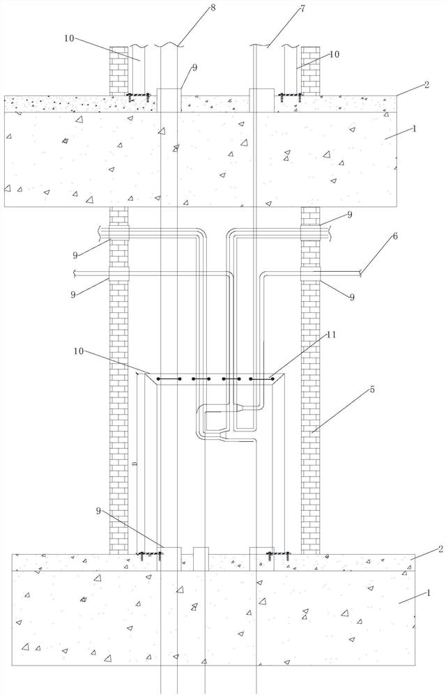 A method for installing pipes in narrow pipe lanes