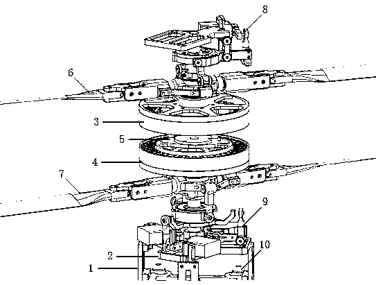 Foldable coaxial double-rotor aircraft and control method thereof
