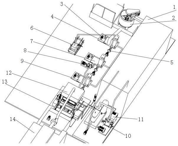 Rice straw nutrition plug tray production line and method for preparing plug trays