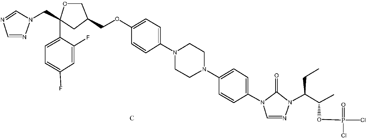 Monocholine salt of posaconazole phosphate, preparation method and applications thereof