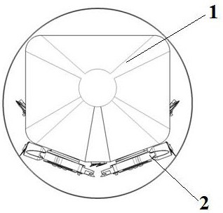 Tubular launching composite wing unmanned aerial vehicle and method for realizing transverse rolling motion