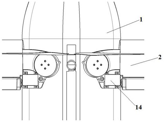 Tubular launching composite wing unmanned aerial vehicle and method for realizing transverse rolling motion