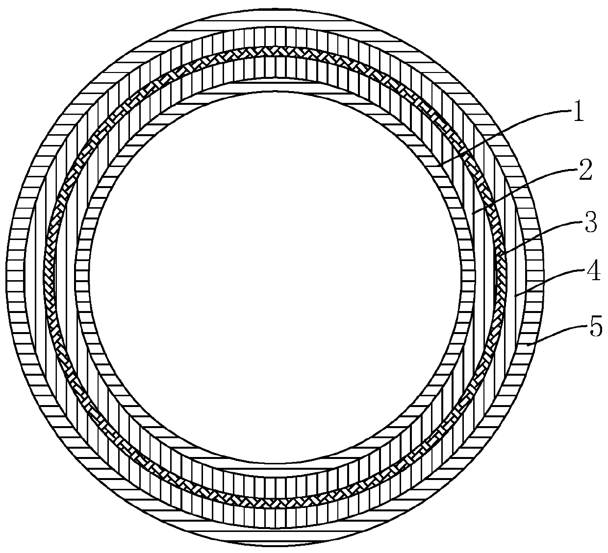 Rubber texture imitating PVC hose and production method thereof