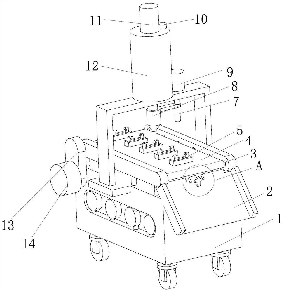 A battery pole piece coating machine