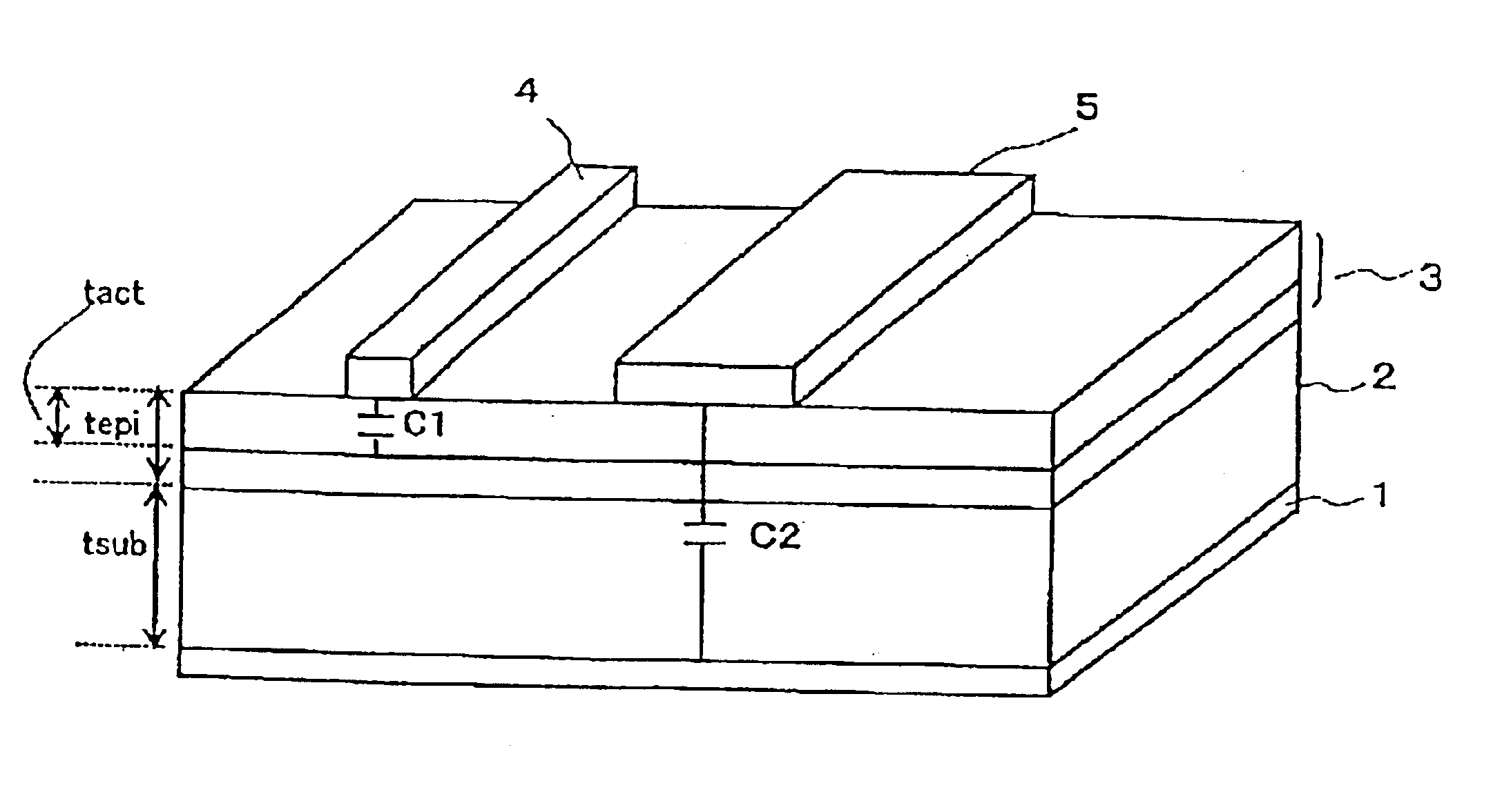 Group III nitride semiconductor device of field effect transistor type having reduced parasitic capacitances