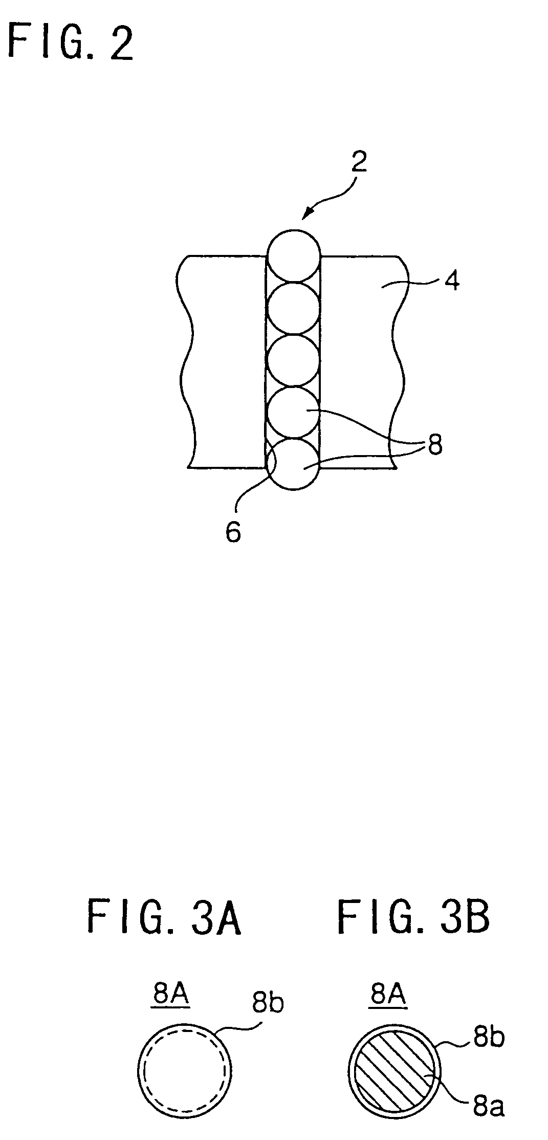 Contactor having conductive particles in a hole as a contact electrode