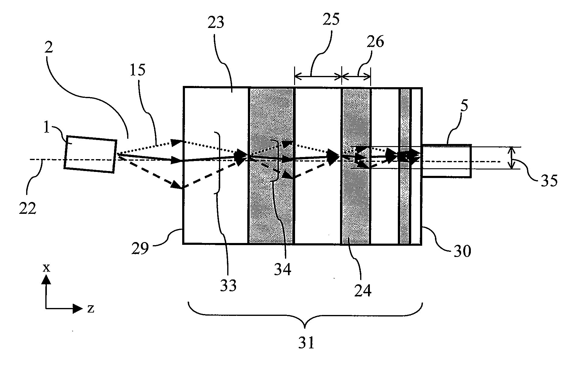 Optical transmission device and light-receiving module