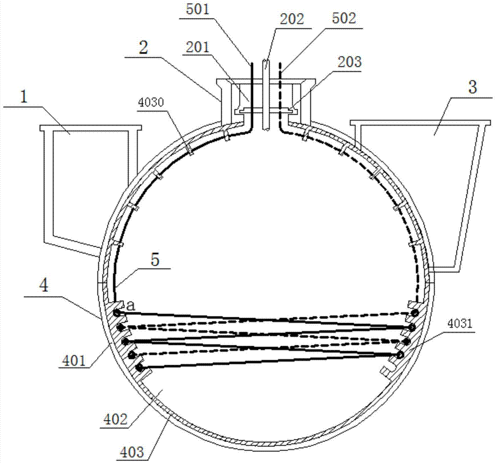 A biogas digester and its heat exchange tube setting method