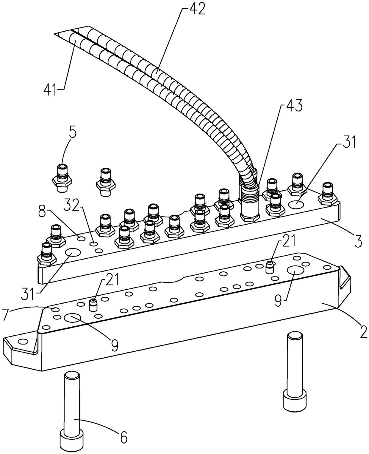 Differential pressure die rapid water testing tool