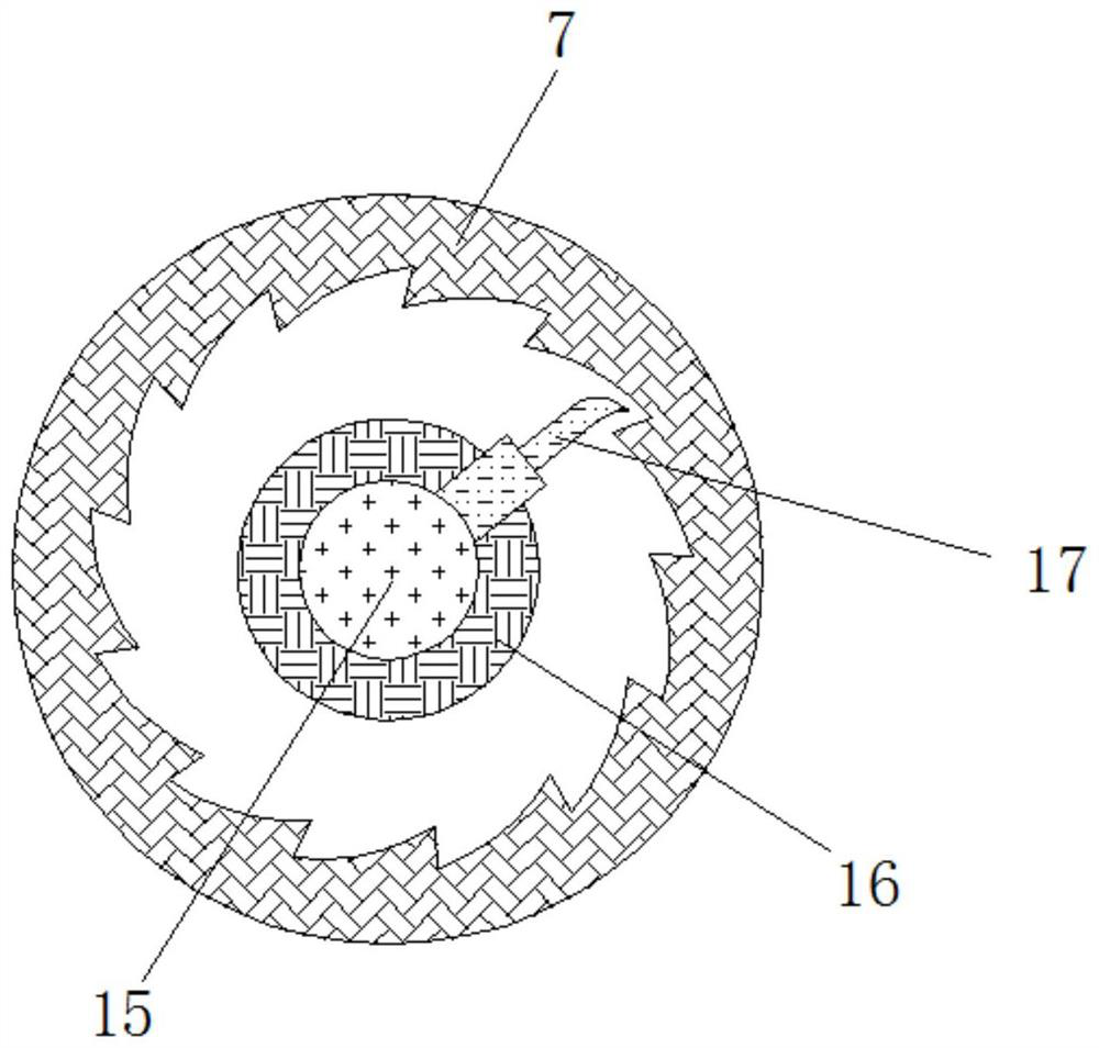 Redundant network cable collector based on gear rotation