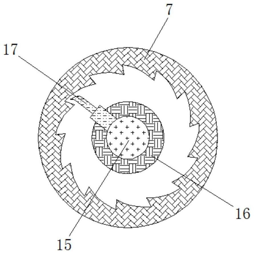 Redundant network cable collector based on gear rotation