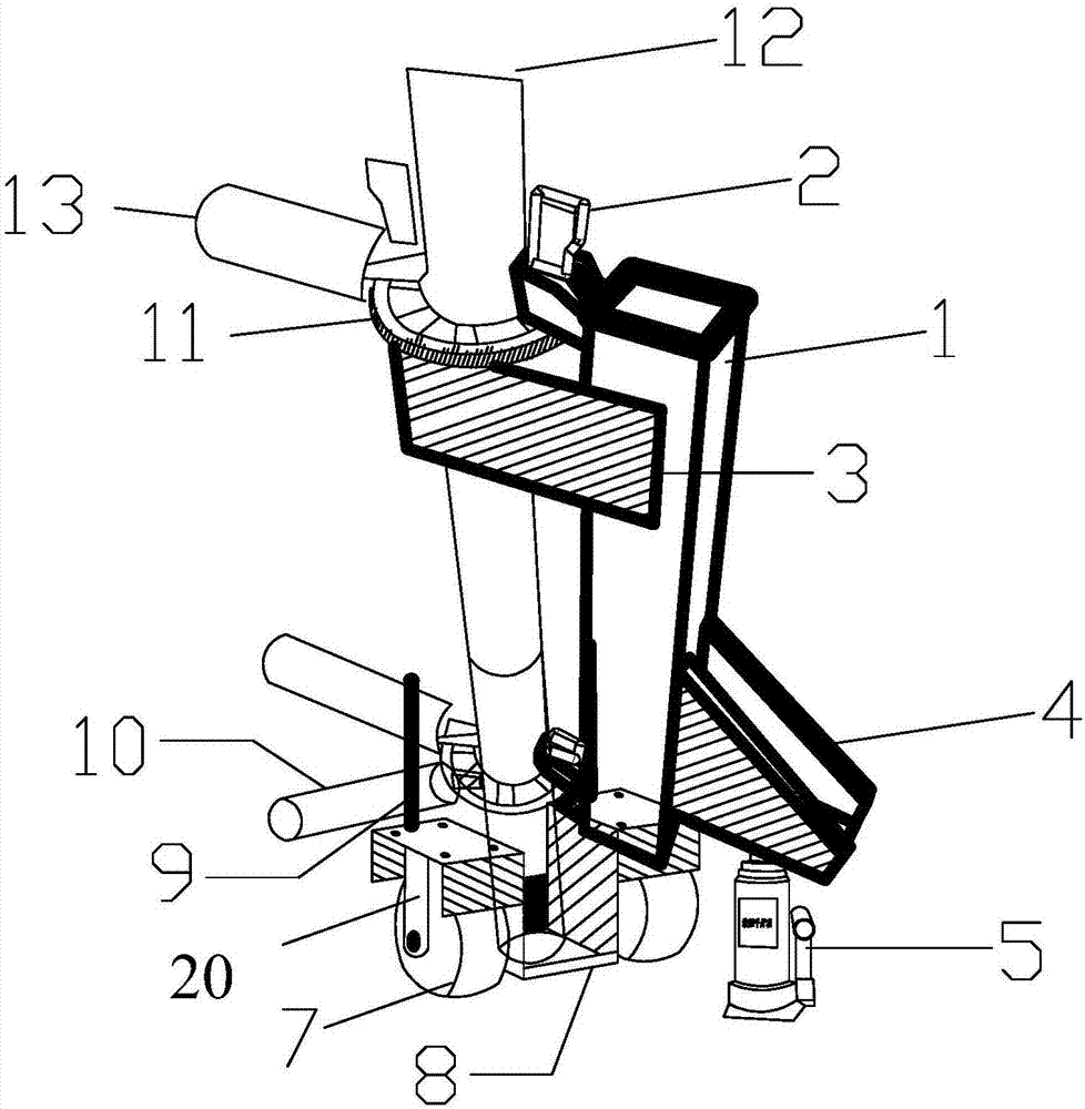 A walking device for integral mobile socket-type disc buckle scaffolding support system
