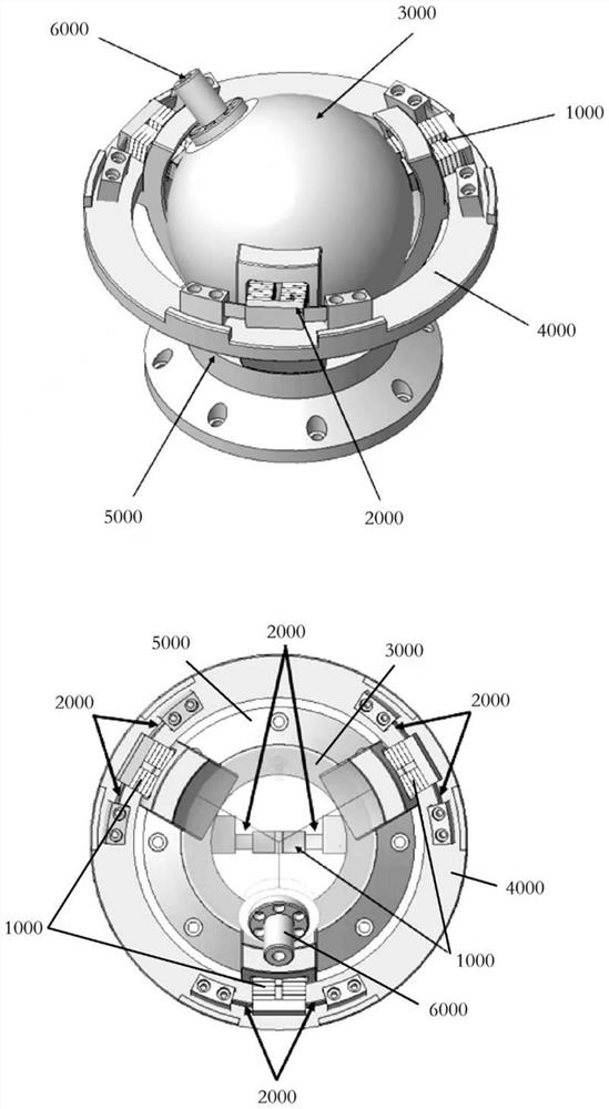 Piezoelectric driving multi-degree-of-freedom spherical joint