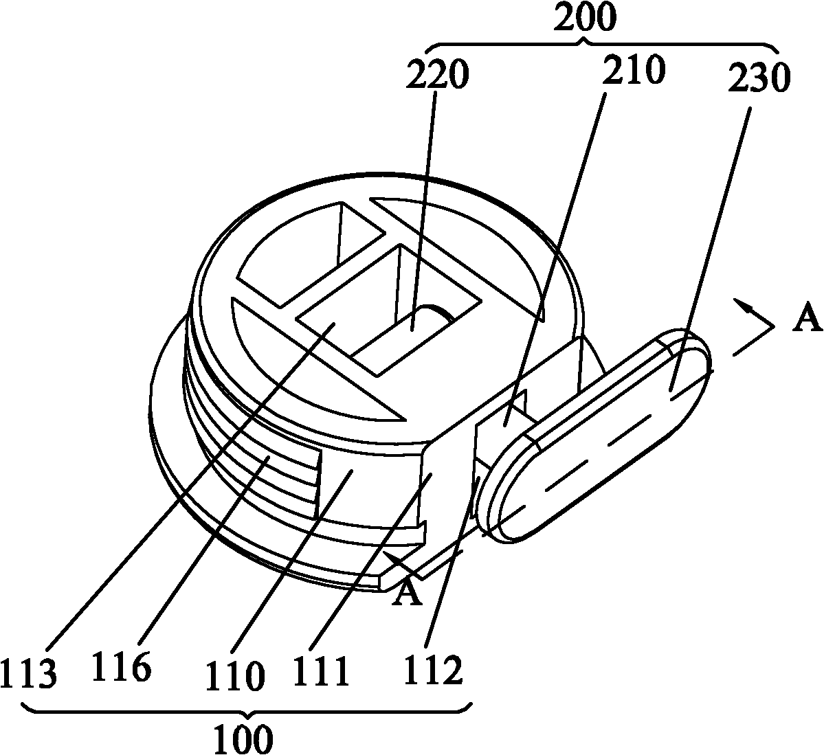 Rotary furniture connecting part