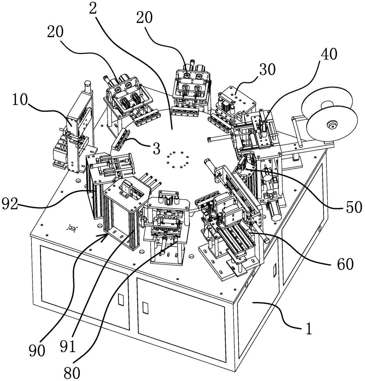 An assembly device for a plastic needle assembly of an infusion set