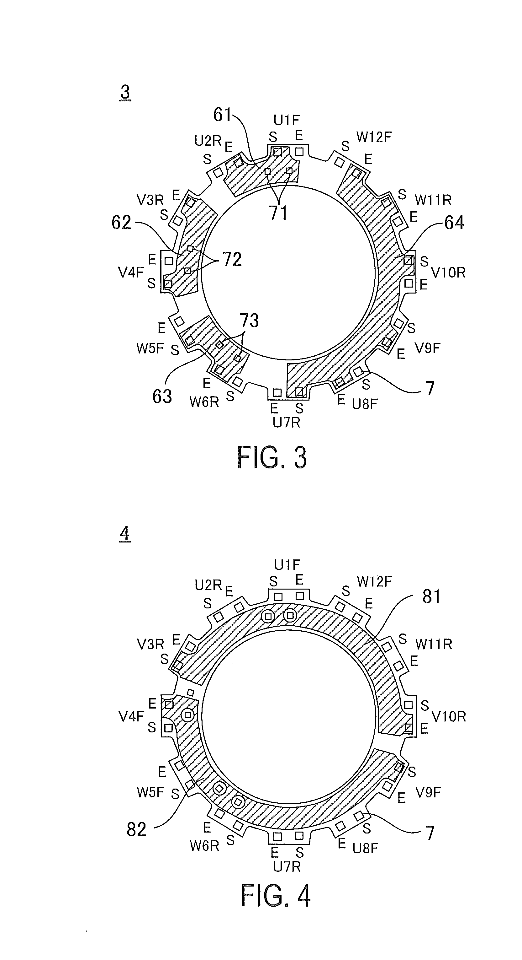 Three-phase permanent magnet type motor