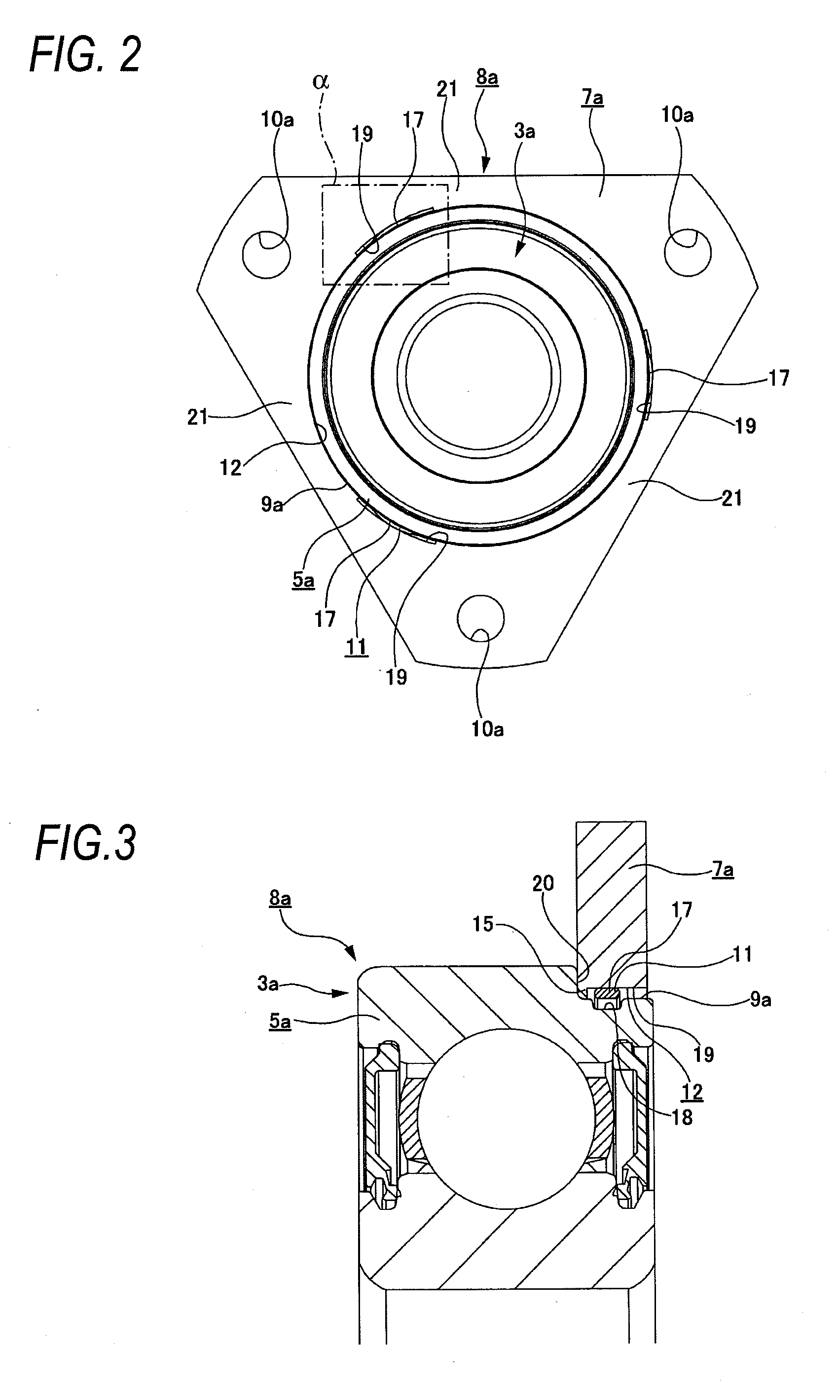 Rolling bearing unit for rotation support unit
