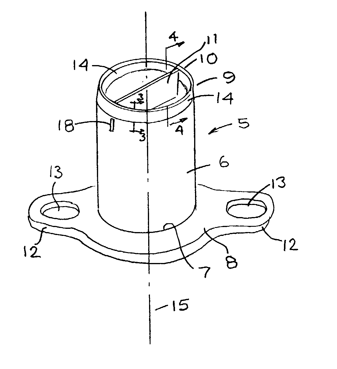 Fruit coring device for producing a closed bore