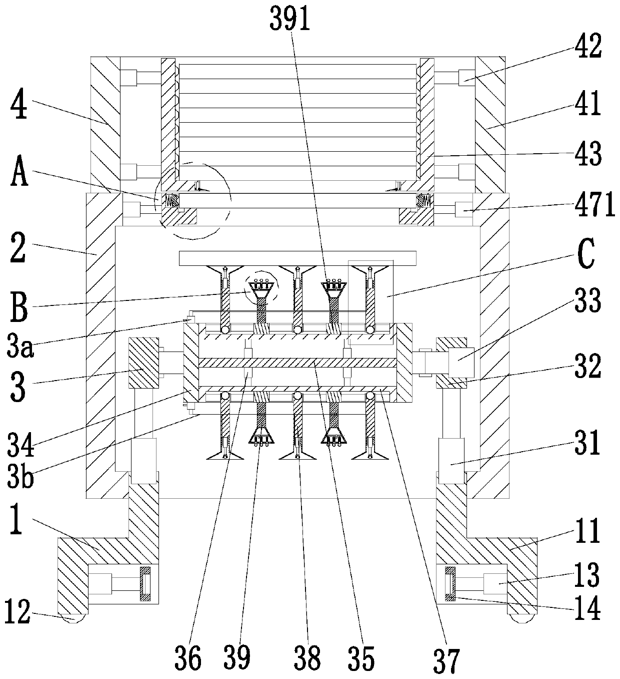 Indoor building decorative material tile laying construction process