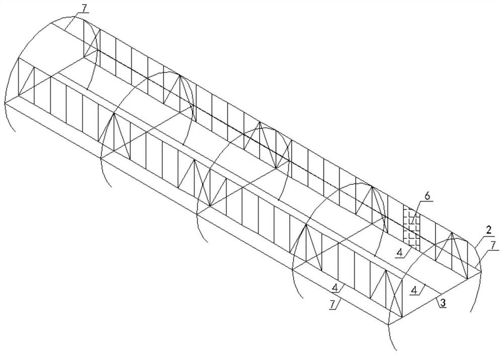 Secondary lining supporting structure for internal pipeline of shield method comprehensive pipe gallery