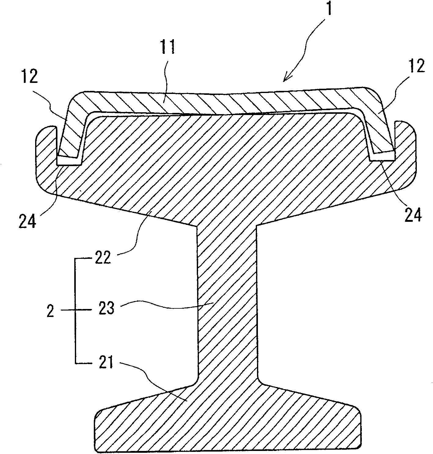 Composite rigid body train line and its production method