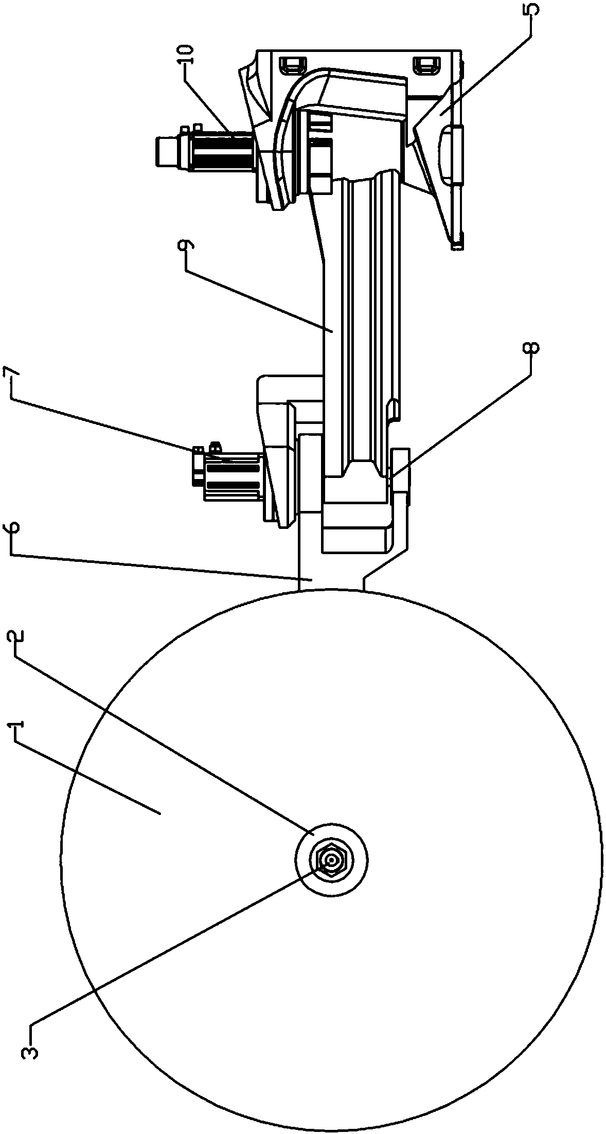 Cutting device for digging robot