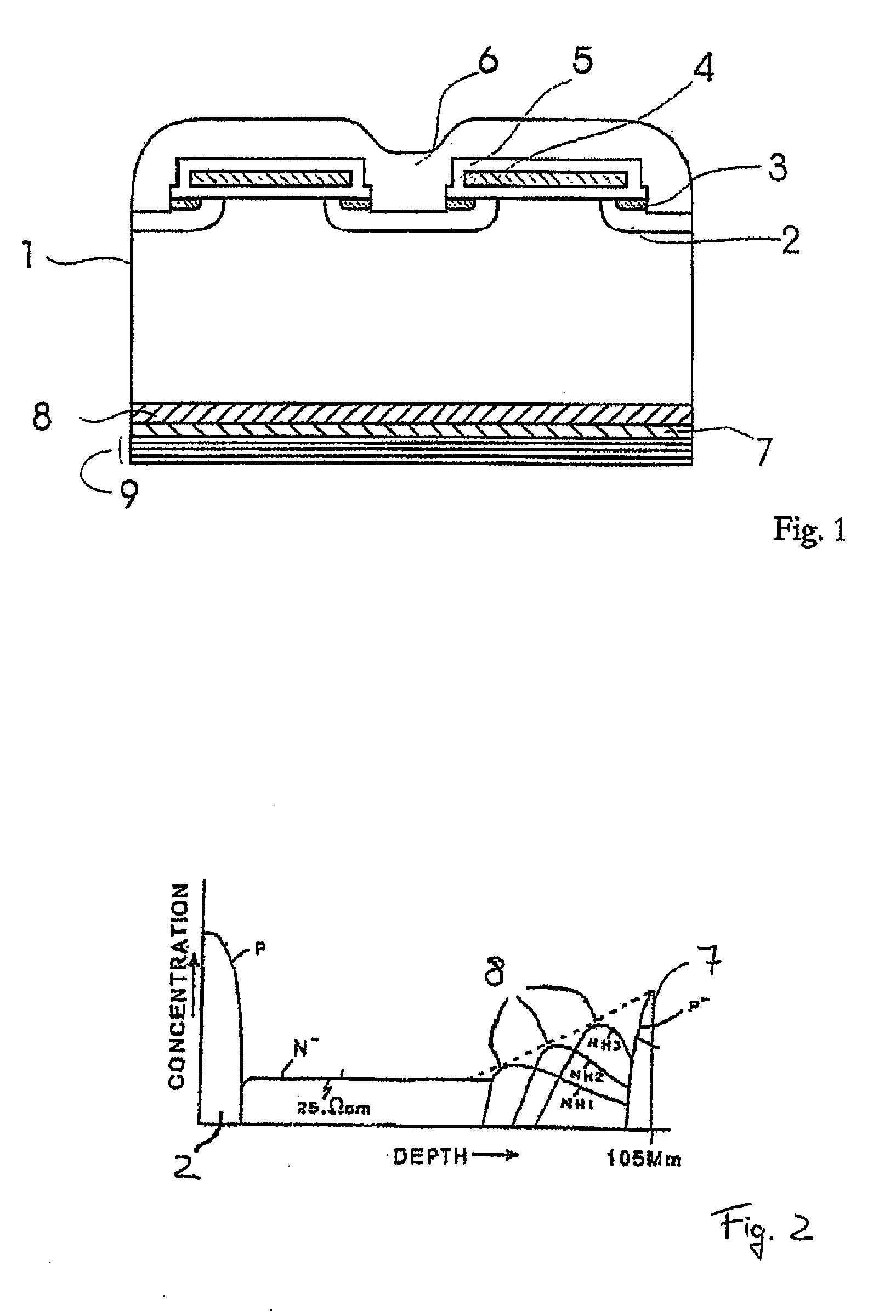 Semiconductor device with a field stop zone and process of producing the same