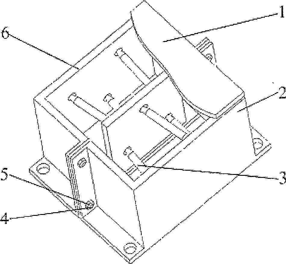 Left and right prefastening parallel connection structure six-dimensional force sensor